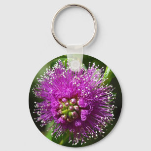 llavero de flor púrpura