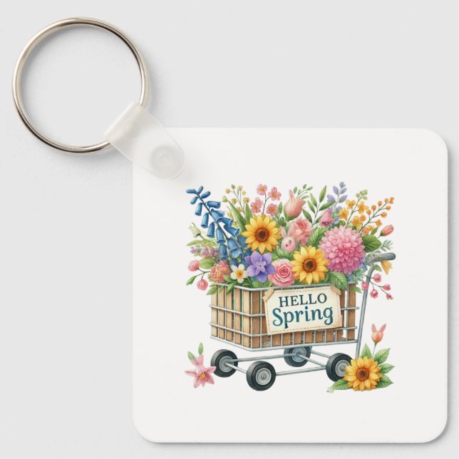 Llavero de flores de primavera (Anverso)