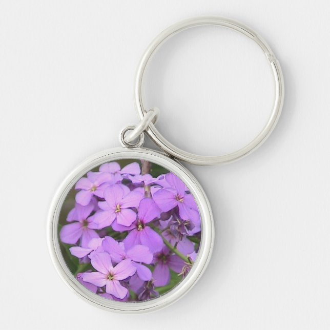 Llavero de Flores Moradas (Frente)