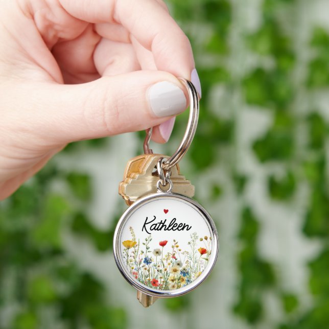 Llavero de Flores Silvestres Personalizadas, Regal (Mano)