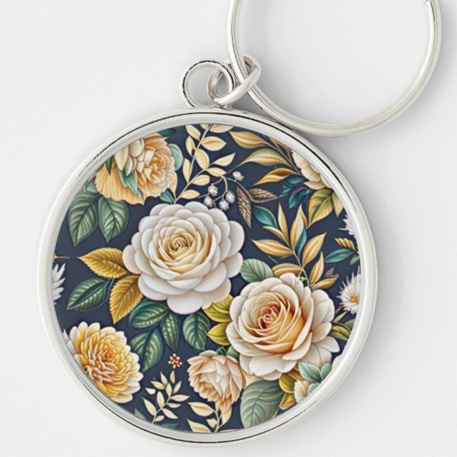 llavero de flores vintage (Frente)