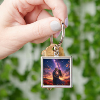 Llavero de Foto Cuadrada Personalizada - Parejas R