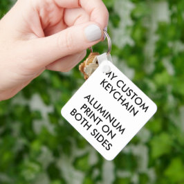 Llavero de foto de aluminio cuadrado personalizado