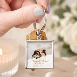 Llavero de Foto de Boda Personalizado