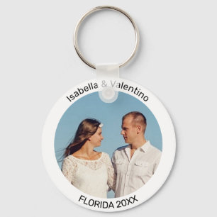 Llavero de foto personalizada romántico