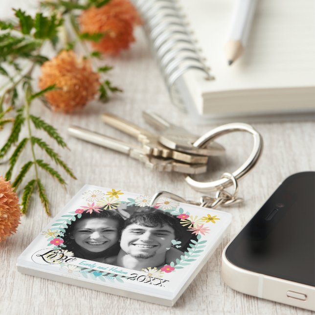 Llavero de Foto Personalizado (Frente Derecha)