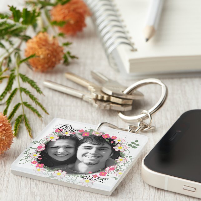 Llavero de Foto Personalizado (Frente Derecha)