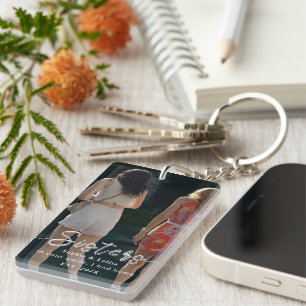 Llavero de foto personalizado de hermanas – Regalo