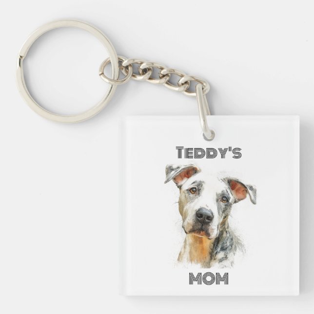 Llavero de Foto Personalizado para Mamá de Perro | (Frente)
