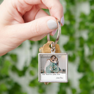 Llavero de Foto y Nombre Personalizado, Regalo par
