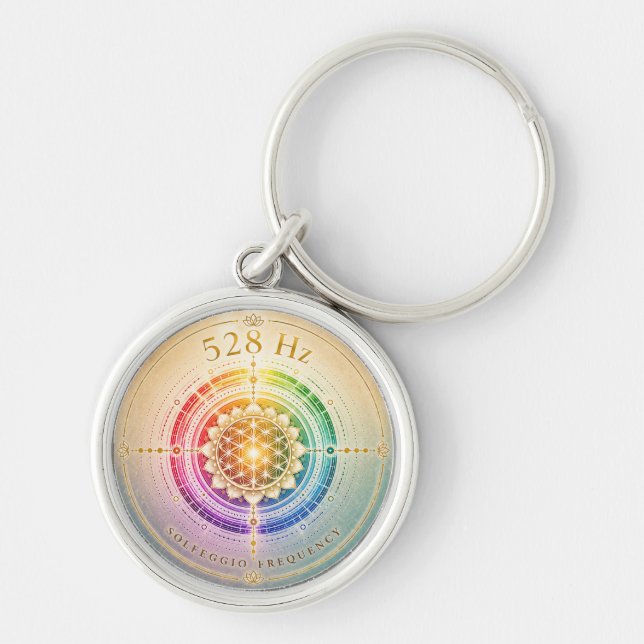 Llavero de Frecuencia Solfeggio 528 Hz (Frente)