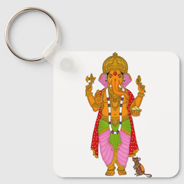Llavero de Ganesha y llavero devocional (Anverso)