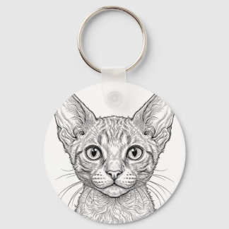 Llavero de gatito Cornish Rex