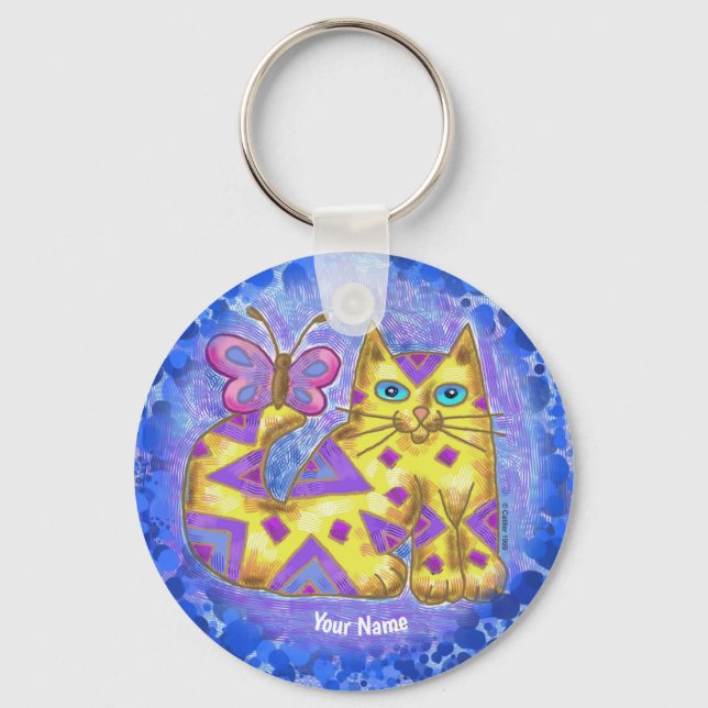 Llavero de gato de diamante (Anverso)