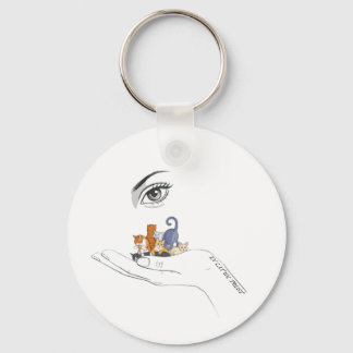 Llavero de gato minimalista