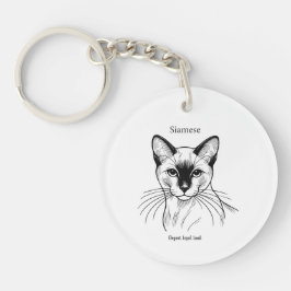 Llavero de gato siamés – Elegante. Leal. Fuerte.
