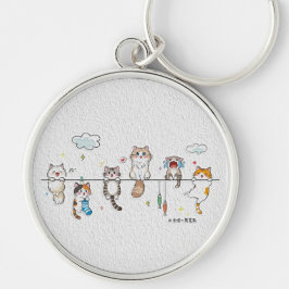 Llavero de Gatos Adorables Colgando