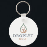 Llavero de golf Signature Droplyt<br><div class="desc">Un llavero redondeado elegante y moderno que presenta el logotipo de Droplyt Golf Signature.</div>