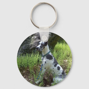 Llavero de great dane del Harlequin