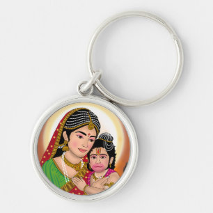 Llavero de Hanuman y Anjana Mata
