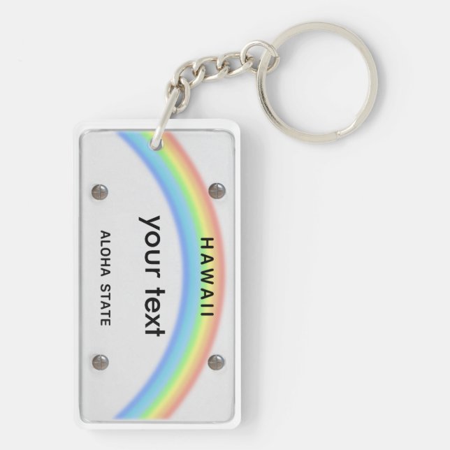 Llavero de Hawaii de la placa (Atrás)