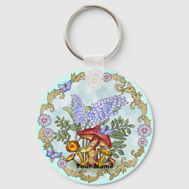 Llavero de hongo mariposa (Anverso)