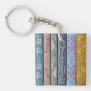 Llavero de Jane Austen y sus novelas