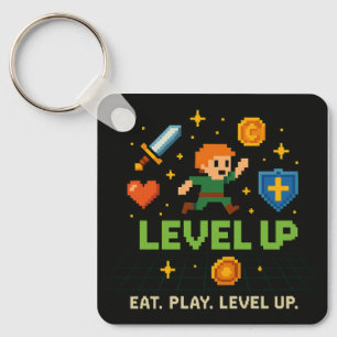 Llavero de jugador de nivel avanzado – Estilo Pixe