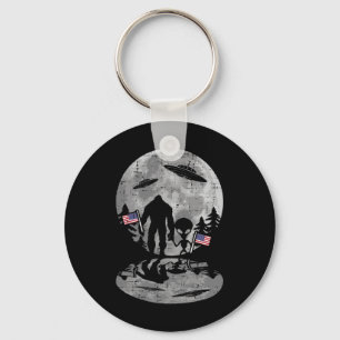 Llavero De Julio Bigfoot Alien Ufo Divertidas Mujeres Patr