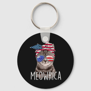 Llavero De Julio Día De La Independencia Meowrica