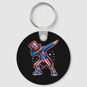 Llavero De Julio Guay Dabbing Boy Bandera Americana Patrió