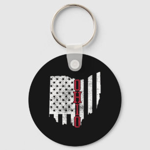 Llavero De Julio Ohio Estados Unidos Bandera Vintage