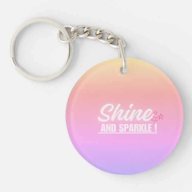 Llavero 💜 de Keychain acrílico púrpura (Frente)