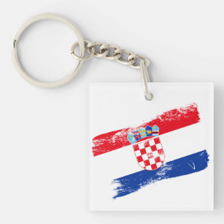 Llavero de la bandera croata: souvenir y regalo pe