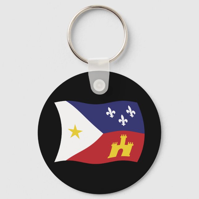 Llavero de la bandera de Acadiana (Anverso)
