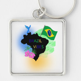 Llavero de la Bandera de Brasil – Recuerdo de Viaj