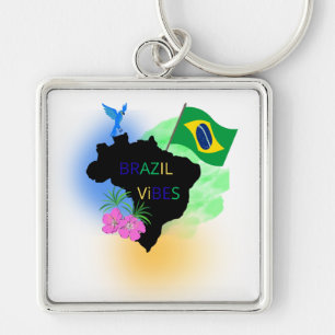 Llavero de la Bandera de Brasil – Recuerdo de Viaj