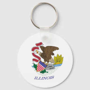 Llavero de la bandera de Illinois