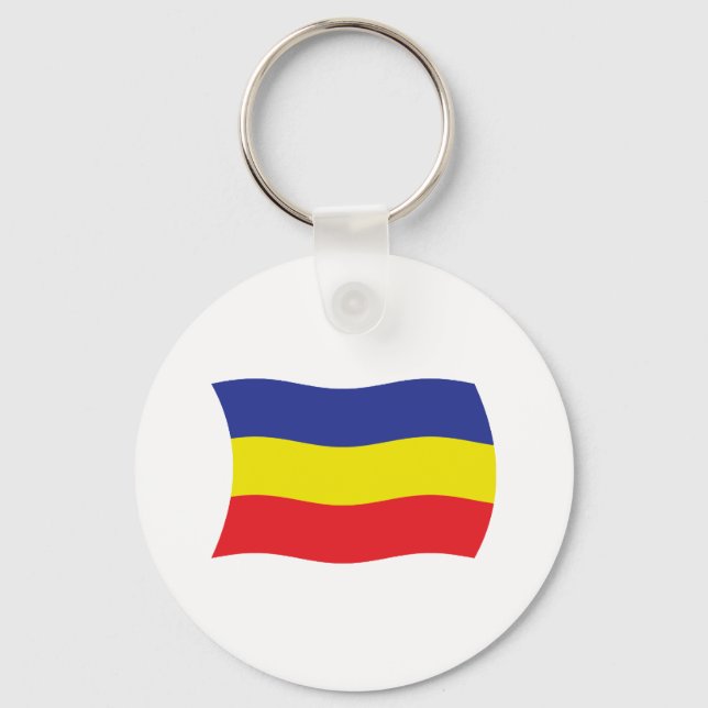 Llavero de la bandera de Khmer Kampuchea Krom (Anverso)