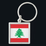 Llavero de la bandera de Líbano<br><div class="desc">Llavero con la bandera de Líbano,  oficialmente la República del Líbano.</div>