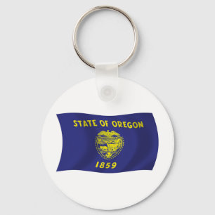 Llavero de la bandera de Oregon