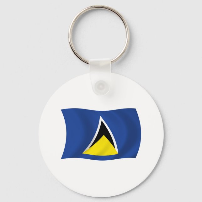 Llavero de la bandera de Santa Lucía (Anverso)