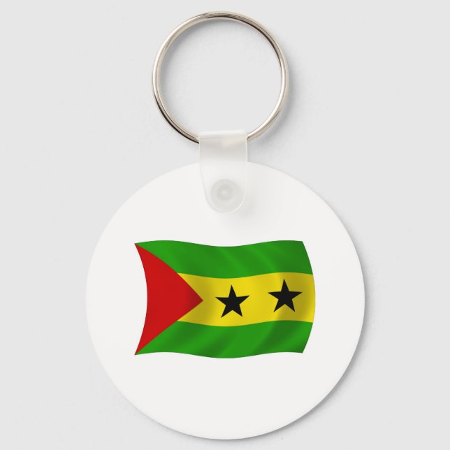 Llavero de la bandera de Santo Tomé y Príncipe (Anverso)