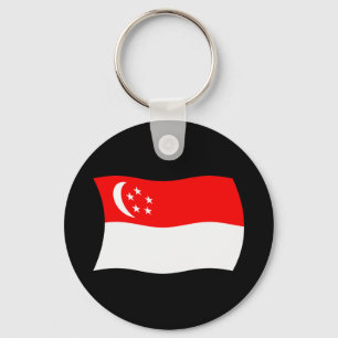 Llavero de la bandera de Singapur