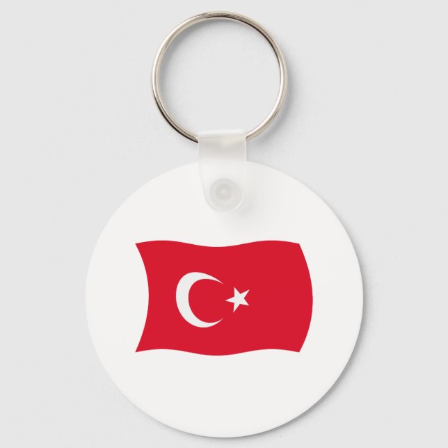 Llavero de la bandera de Turquía (Anverso)