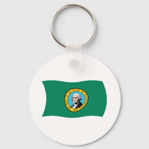Llavero de la bandera de Washington