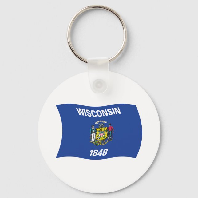Llavero de la bandera de Wisconsin (Anverso)