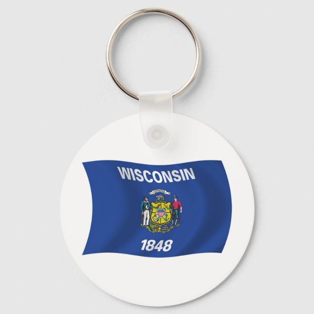 Llavero de la bandera de Wisconsin (Anverso)