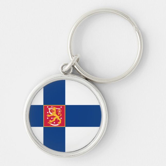 Llavero de la bandera del estado de Finlandia (Frente)