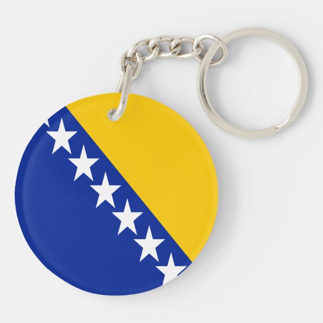 Llavero de la bandera patriótica de Bosnia Herzego (Atrás)